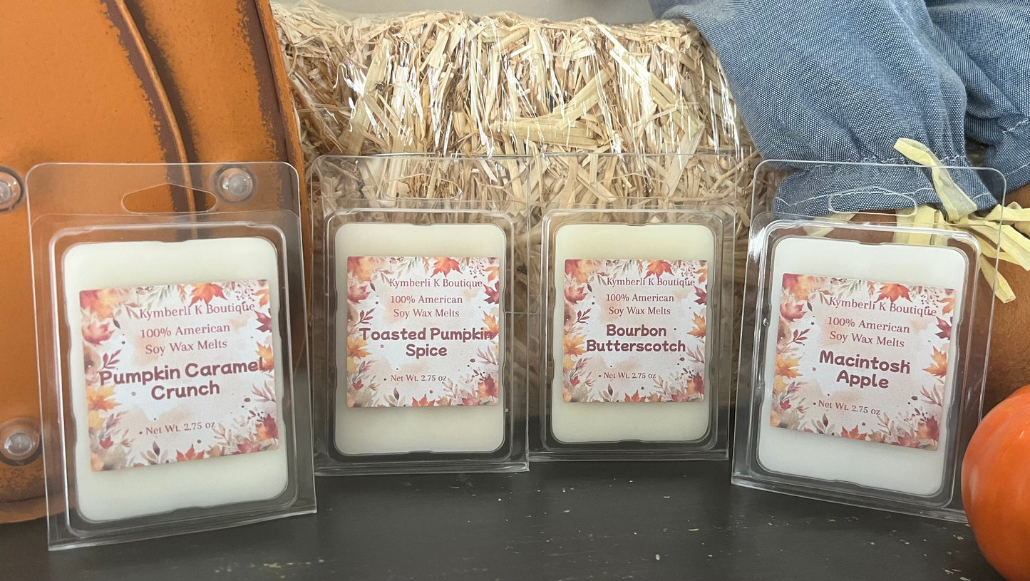 Handmade Hand Poured Soy Wax Melts Fall Fragrances