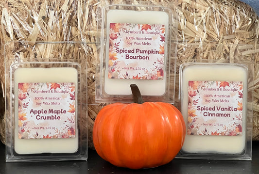 Handmade Hand Poured Soy Wax Melts Fall Fragrances