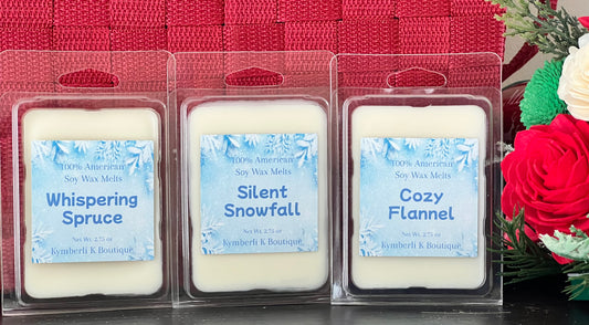 Handmade Hand Poured Soy Wax Melts Winter Fragrances