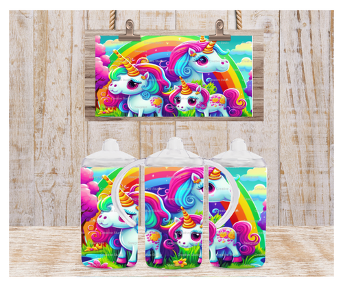 12 oz Stainless Steel Drink Sippy Cup Toddler 2 Lids Straw Unicorns