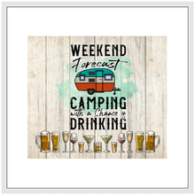 Load image into Gallery viewer, 12 oz Stainless Steel 4 in 1 Can Cooler 2nd Lid Straw Weekend Forecast Drinking Alcohol Bottles Camping Campfire Campsit