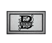 Load image into Gallery viewer, Personalized Monogram Door Welcome Mat Wedding Anniversary Housewarming Gift 18&quot; x 30&quot; 2 Styles Choices Letter B