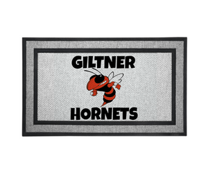 Door Mat Welcome, Wedding Gift, Housewarming 18" x 30" Giltner Hornets Nebraska School