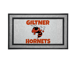 Door Mat Welcome, Wedding Gift, Housewarming 18" x 30" Giltner Hornets Nebraska Schools