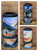 Load image into Gallery viewer, 12 oz Stainless Steel 4 in 1 Can Cooler 2nd Lid Straw Bottle Can Fish Water Fishing
