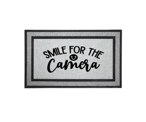 Door Mat Welcome, Wedding Gift, Housewarming 18" x 30" Smile For The Camera