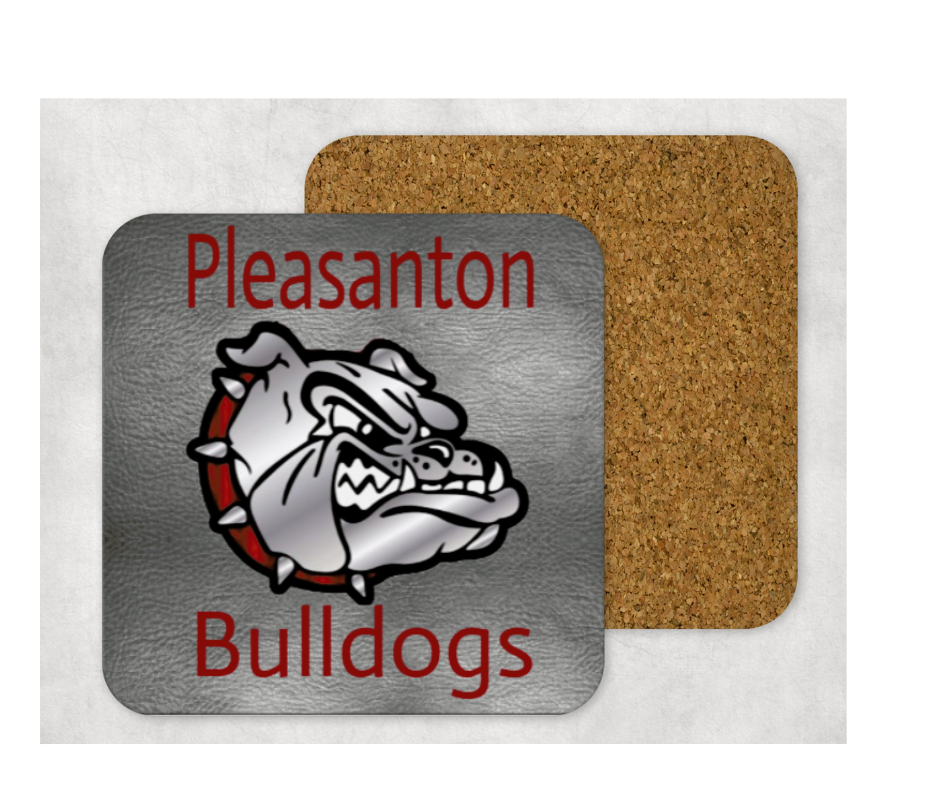 Hardboard Cork Back Single One Square Coaster Gift Housewarming Home Nebraska School Pleasanton Bulldogs