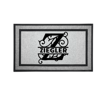 Load image into Gallery viewer, Personalized Monogram Door Welcome Mat Wedding Anniversary Housewarming Gift 18&quot; x 30&quot; 2 Styles Choices Letter Z